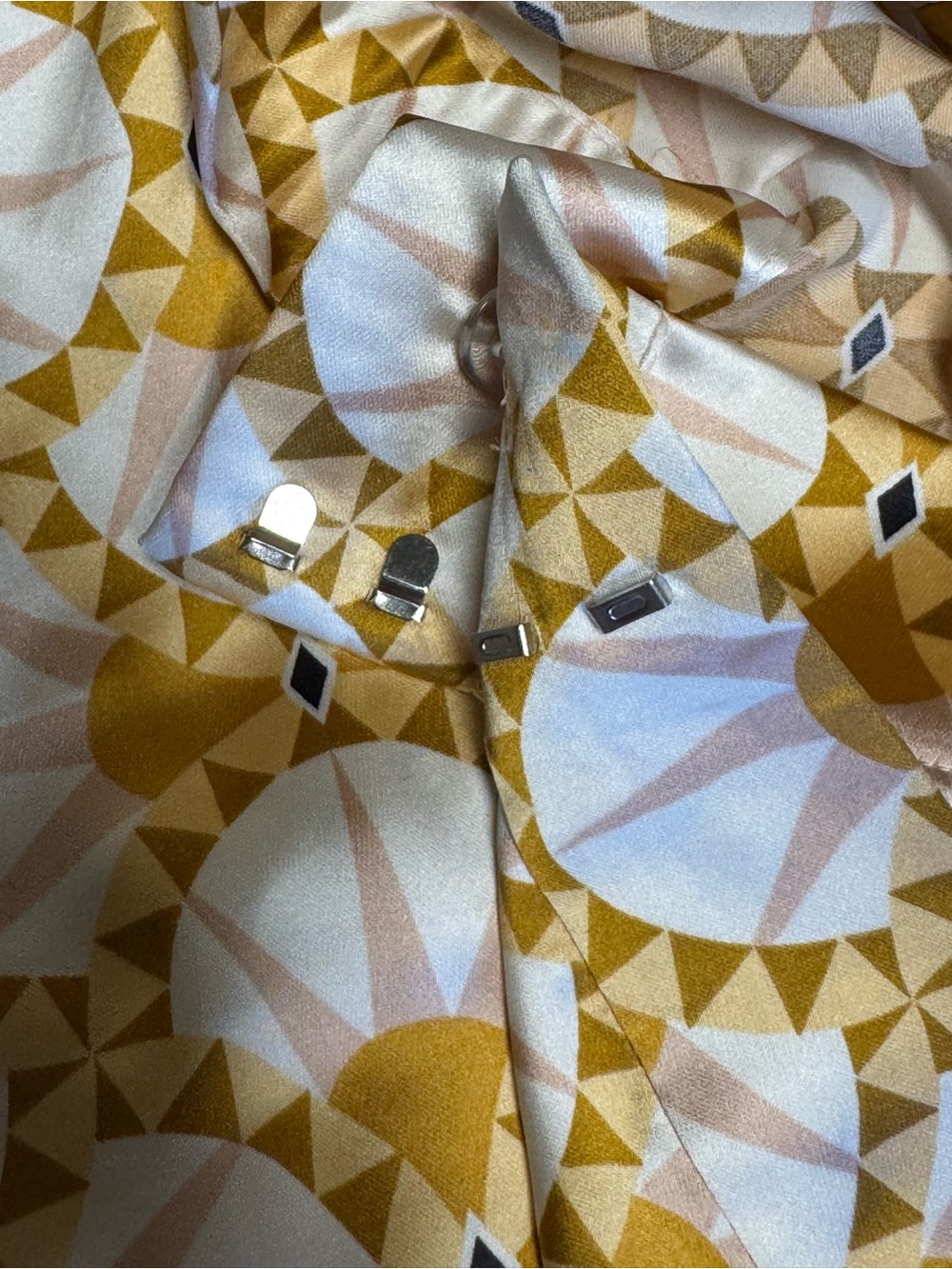 NWT House of Harlow Art Deco Print Cropped Top & Wide Leg Palazzo Pants Satin - Picture 10 of 13